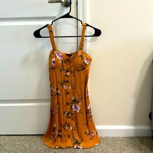 Mini floral dress with built in padding